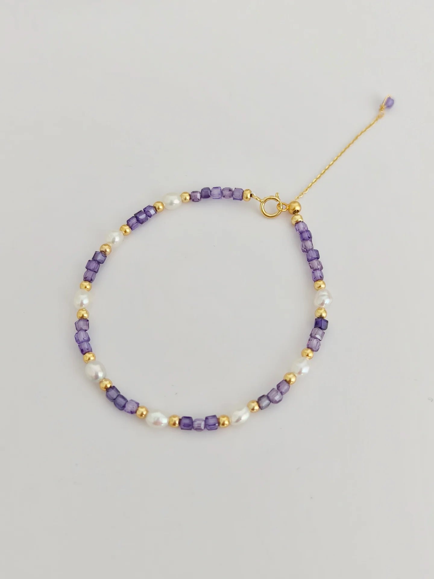 Natural Pearl Zircon Bracelet