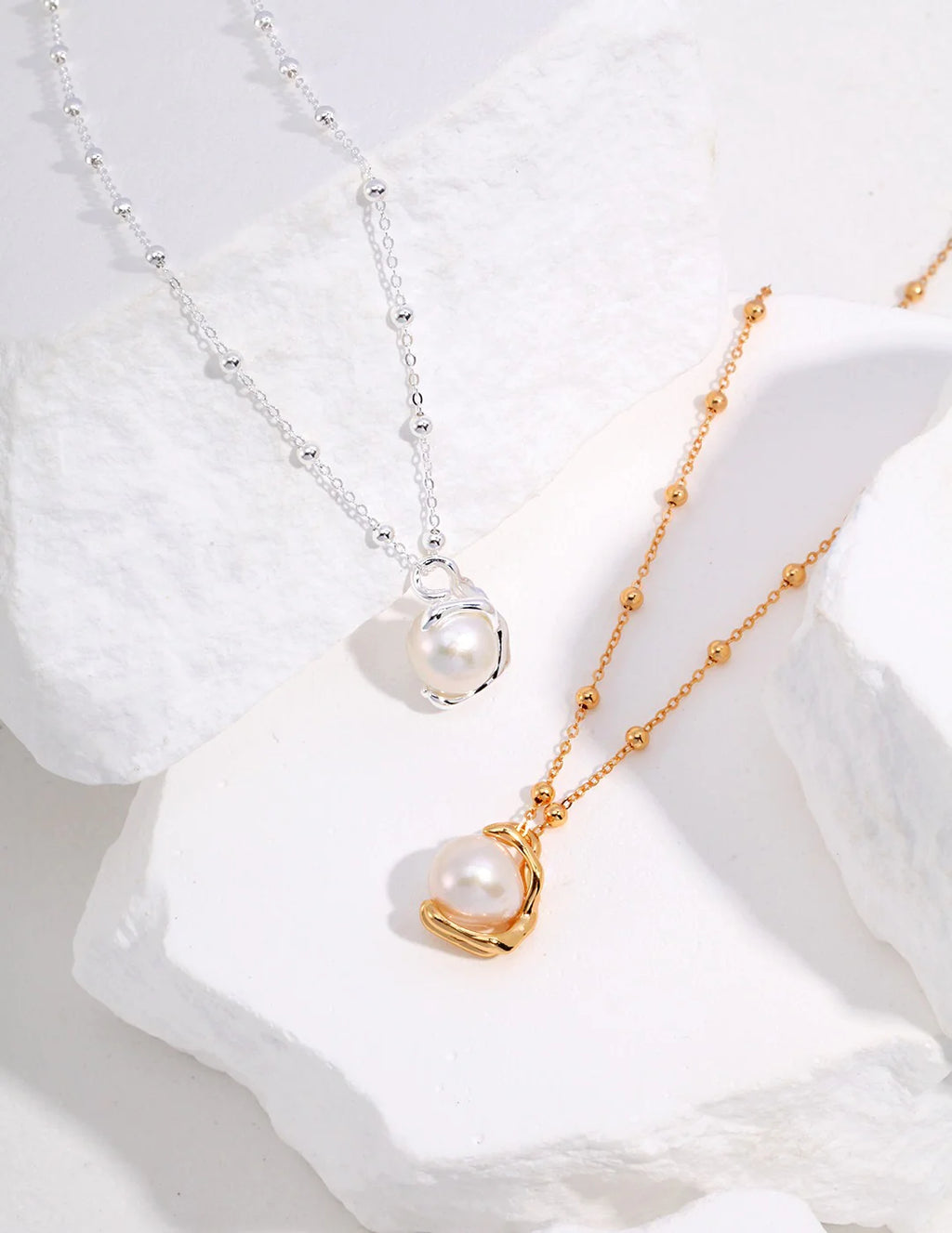 Round Freshwater Baroque Pearl Necklace