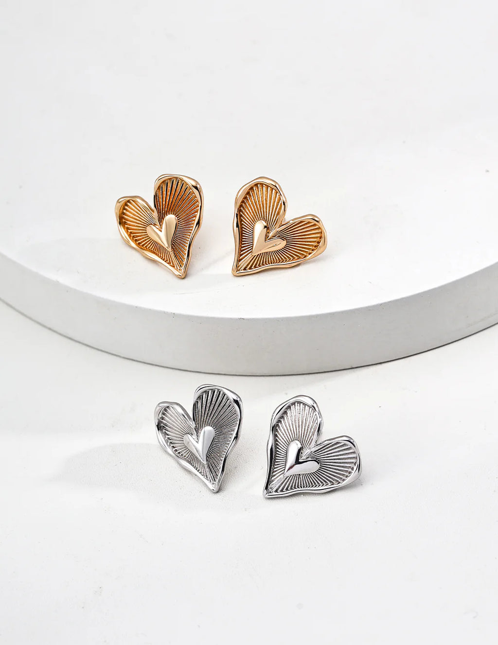 Heart-Shaped Design Earrings