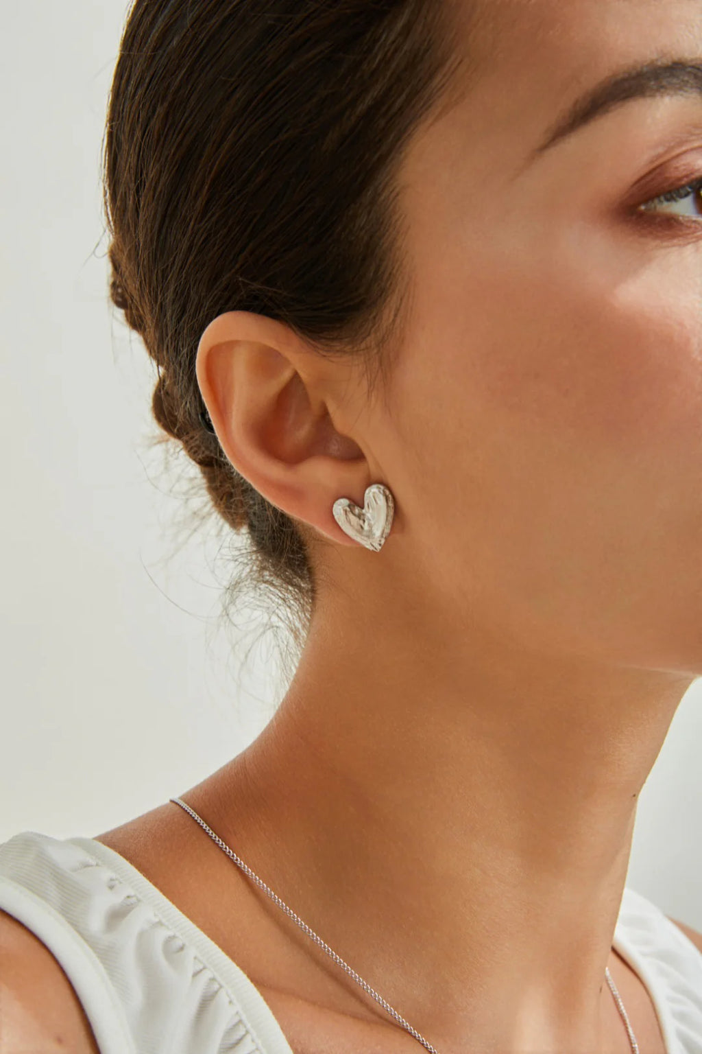 Textured Heart Earrings