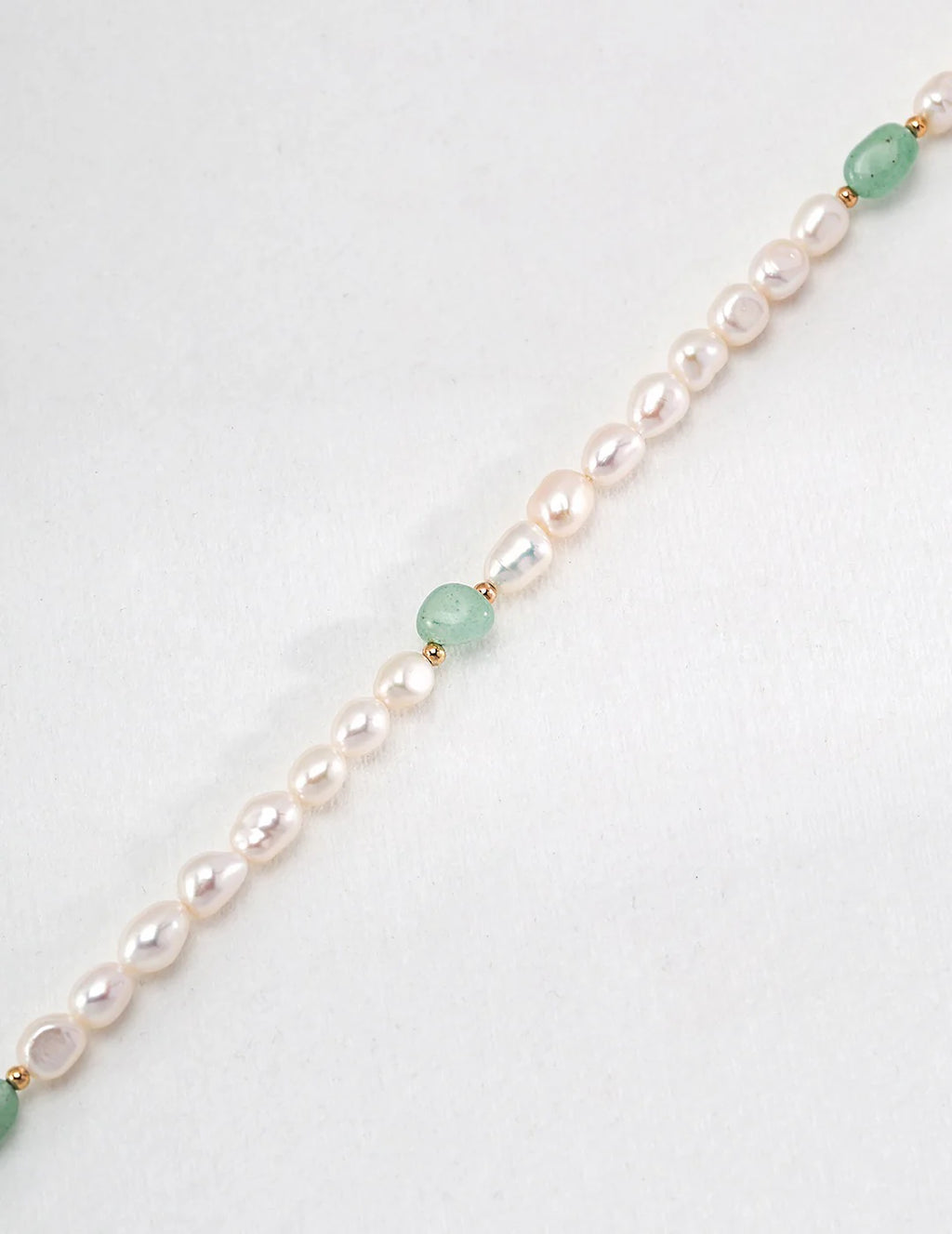 Natural Stone Jade Baroque Pearl Necklace