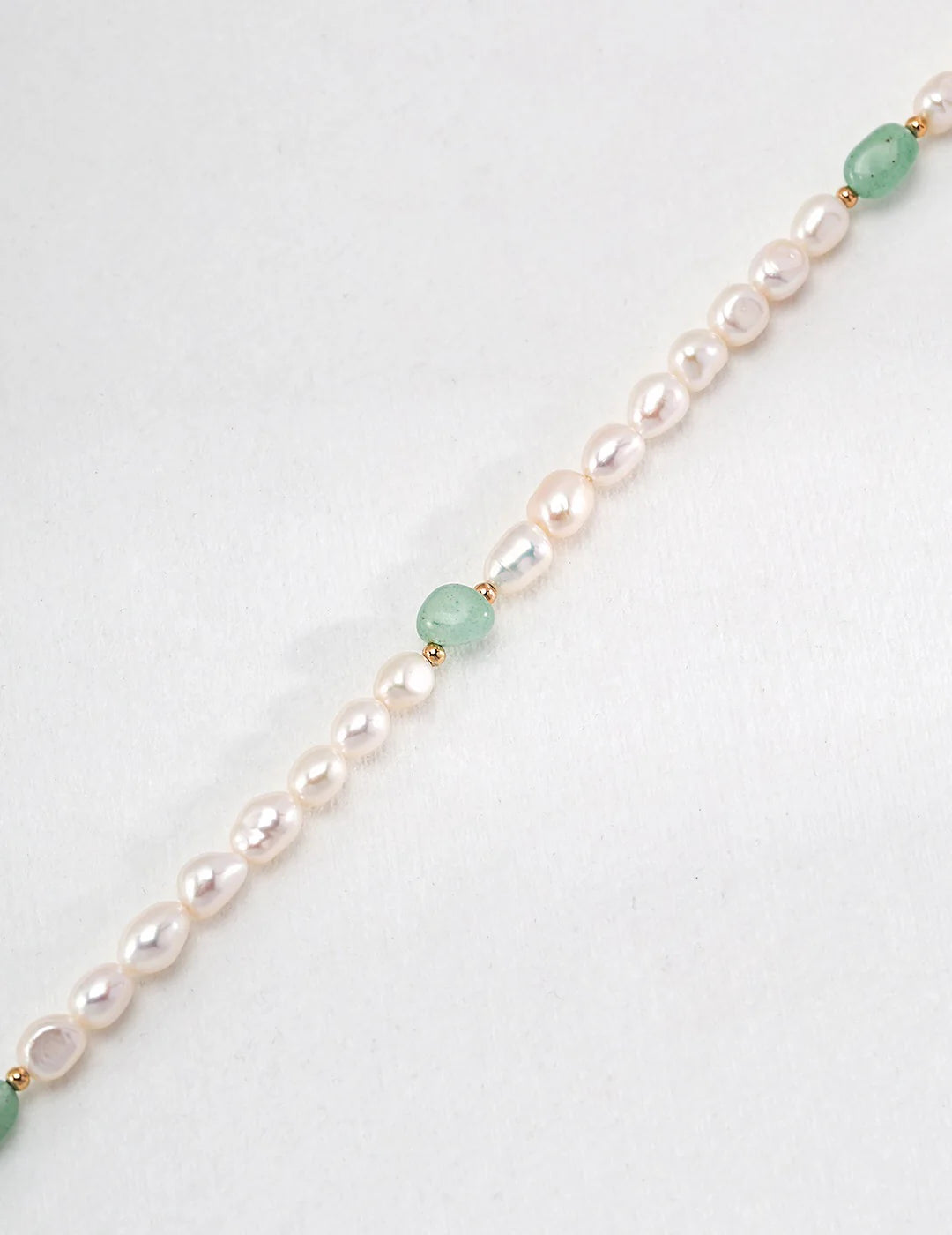 Natural Stone Jade Baroque Pearl Necklace