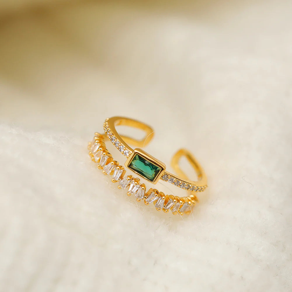 Zircon Adjustable Women'S Ring