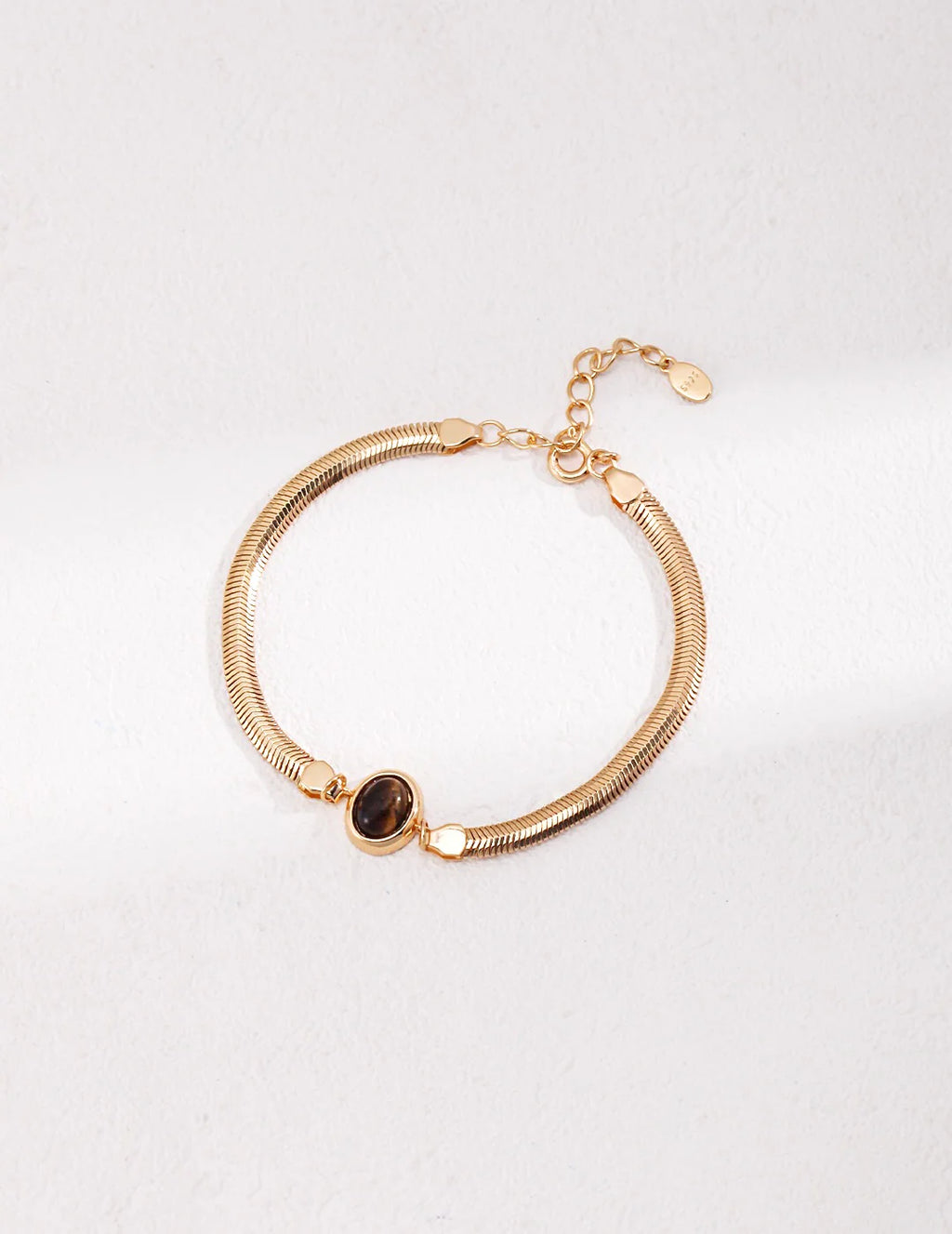 Natural Lapis Clasp / Tiger Eye Stone Bracelet