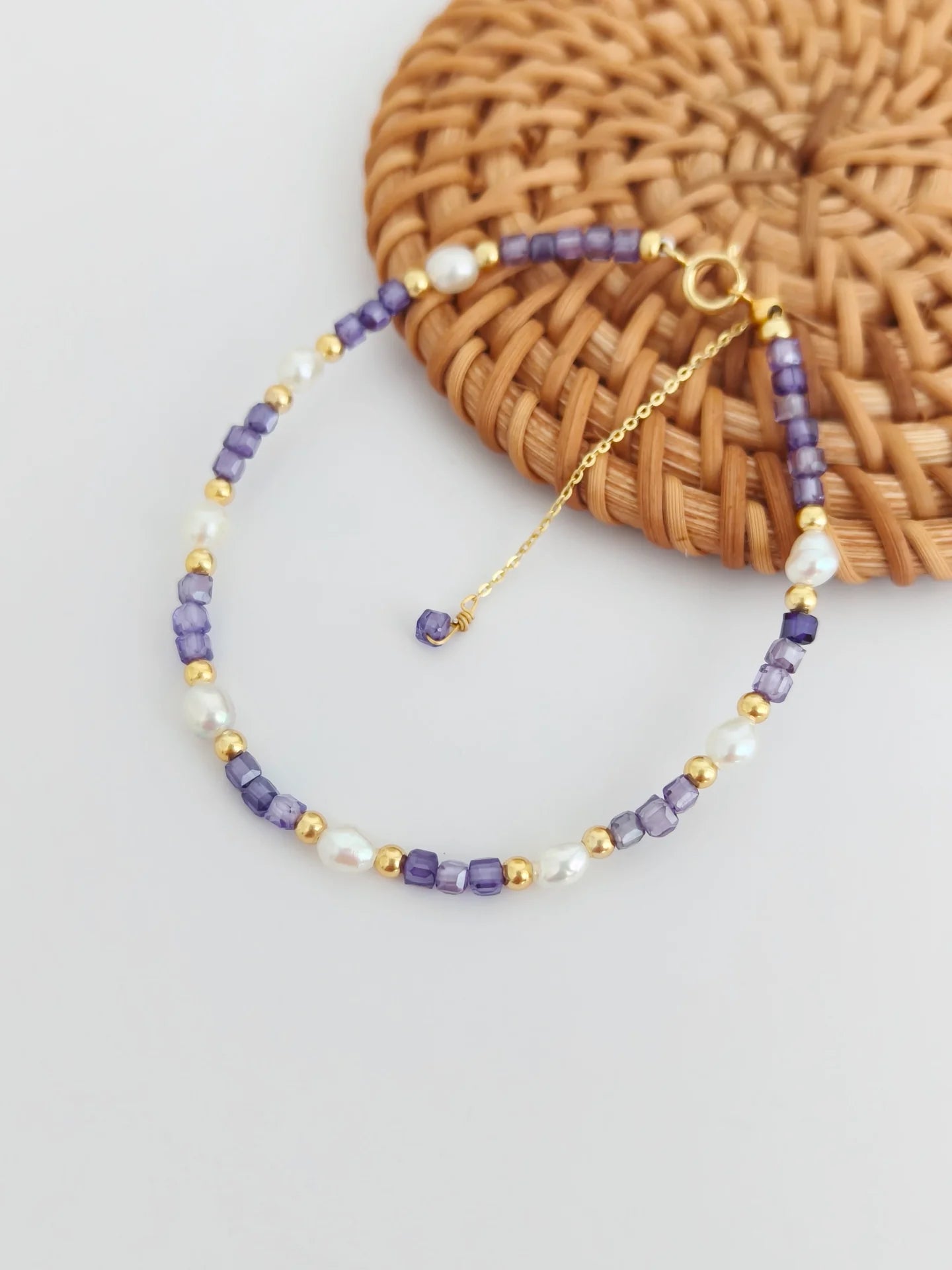 Natural Pearl Zircon Bracelet